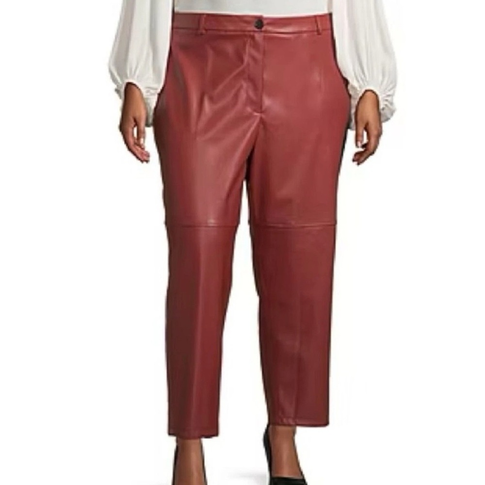 Worthington Women's Faux Leather Cropped Pants